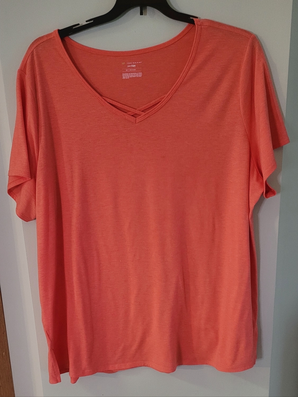 Tek Gear Coral V-Neck Short Sleeve Tee